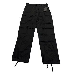 Local European 100% Cotton Cargo Pants in Black